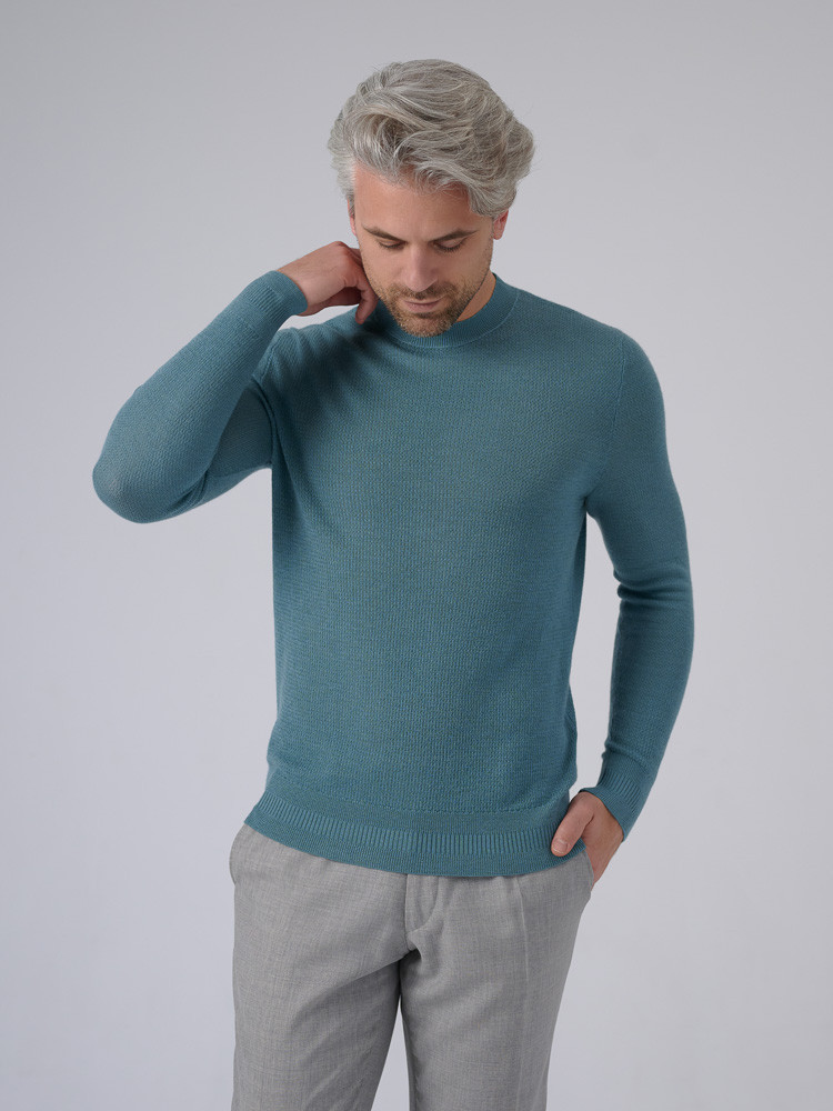 Lekka koszulka kaszmir z jedwabiem