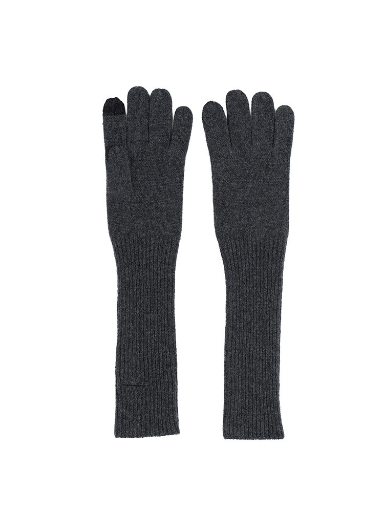 Długie rękawiczki z kaszmiru