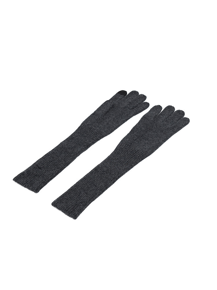 Długie rękawiczki z kaszmiru