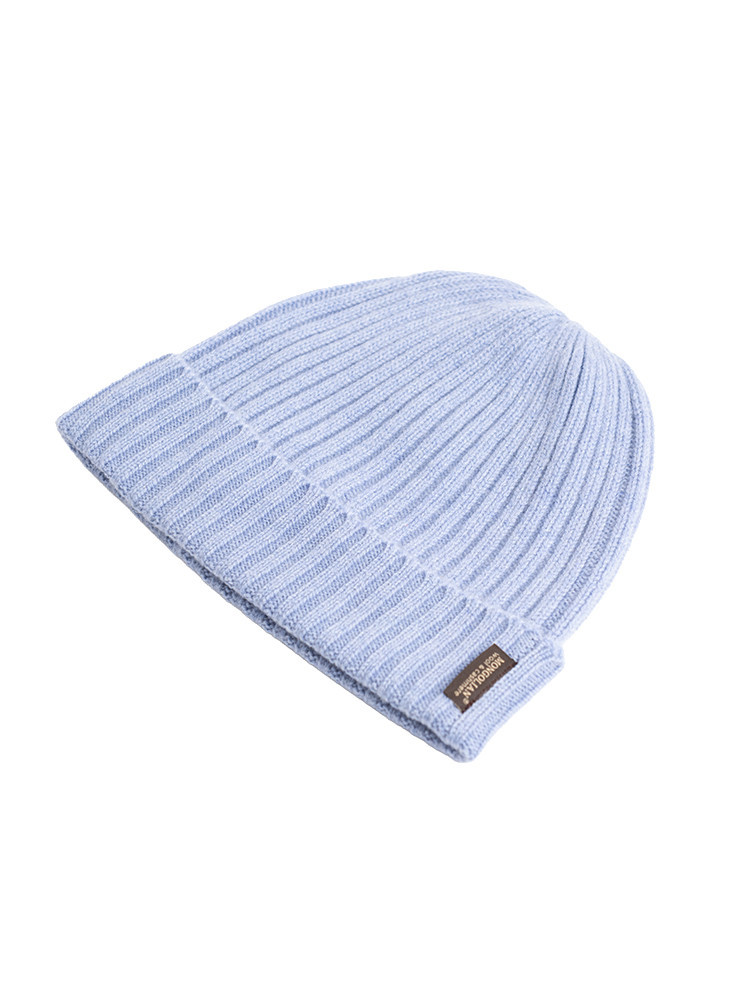Czapka z kaszmiru błękitna