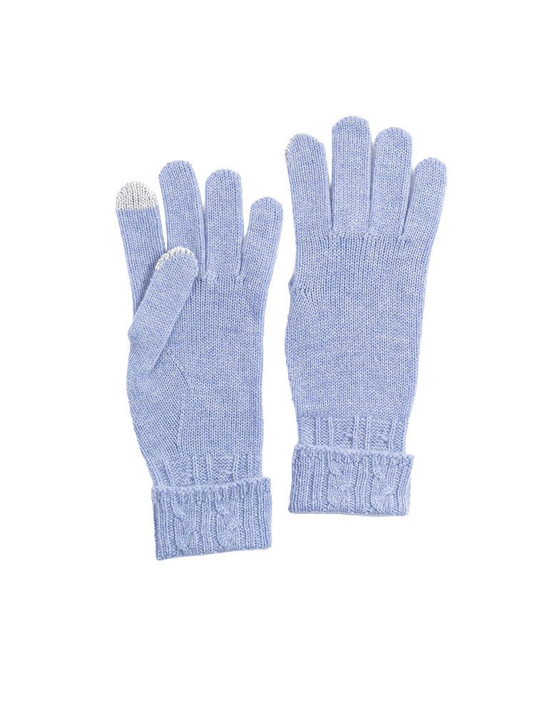 Rękawiczki z kaszmiru błękitne