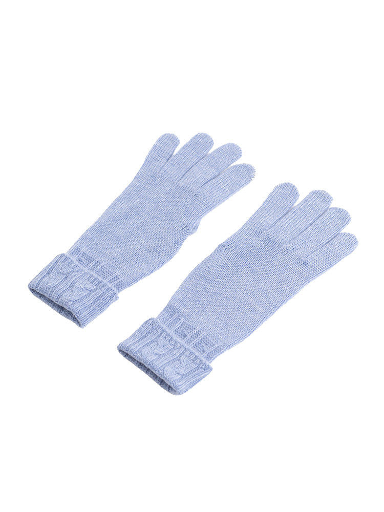 Rękawiczki z kaszmiru błękitne