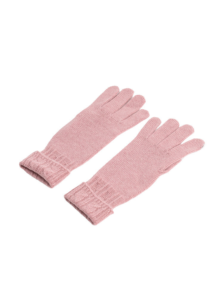 Rękawiczki z kaszmiru różowe