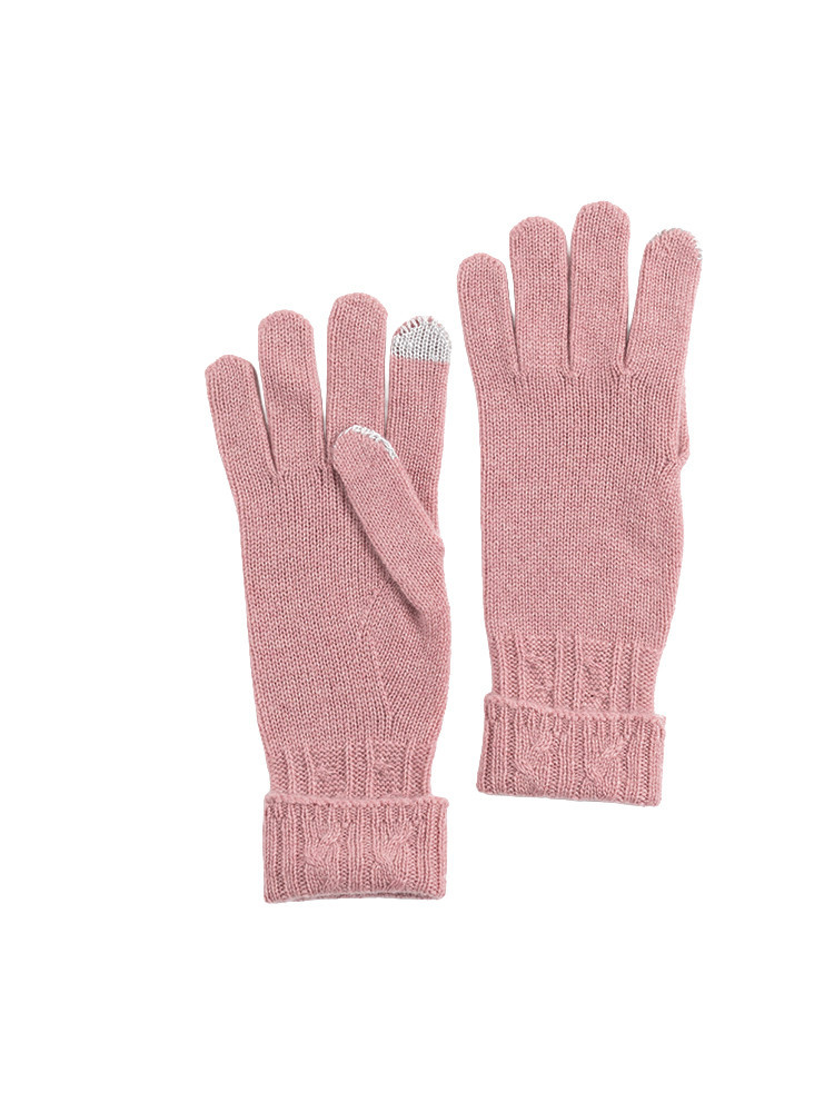 Rękawiczki z kaszmiru różowe