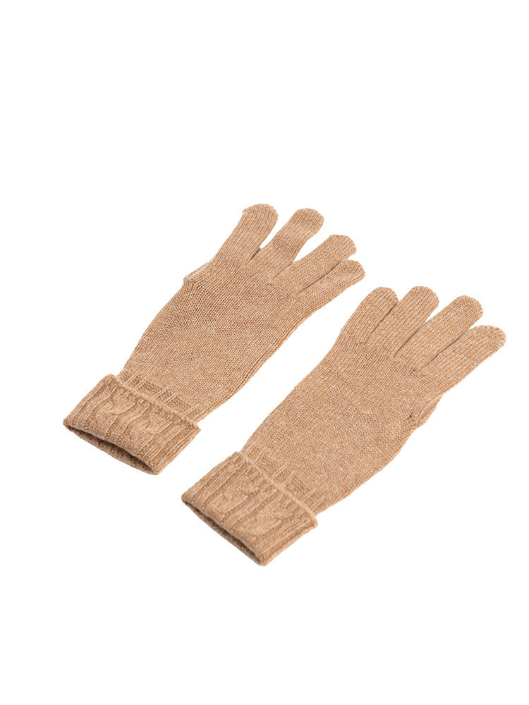 Rękawiczki z kaszmiru beżowe