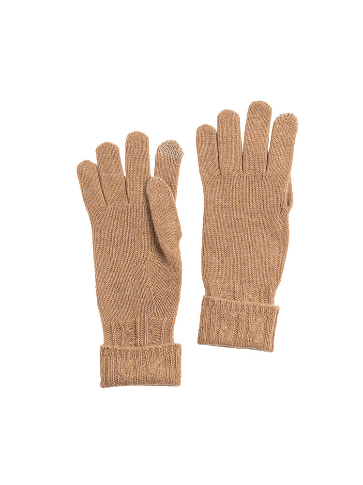 Rękawiczki z kaszmiru beżowe