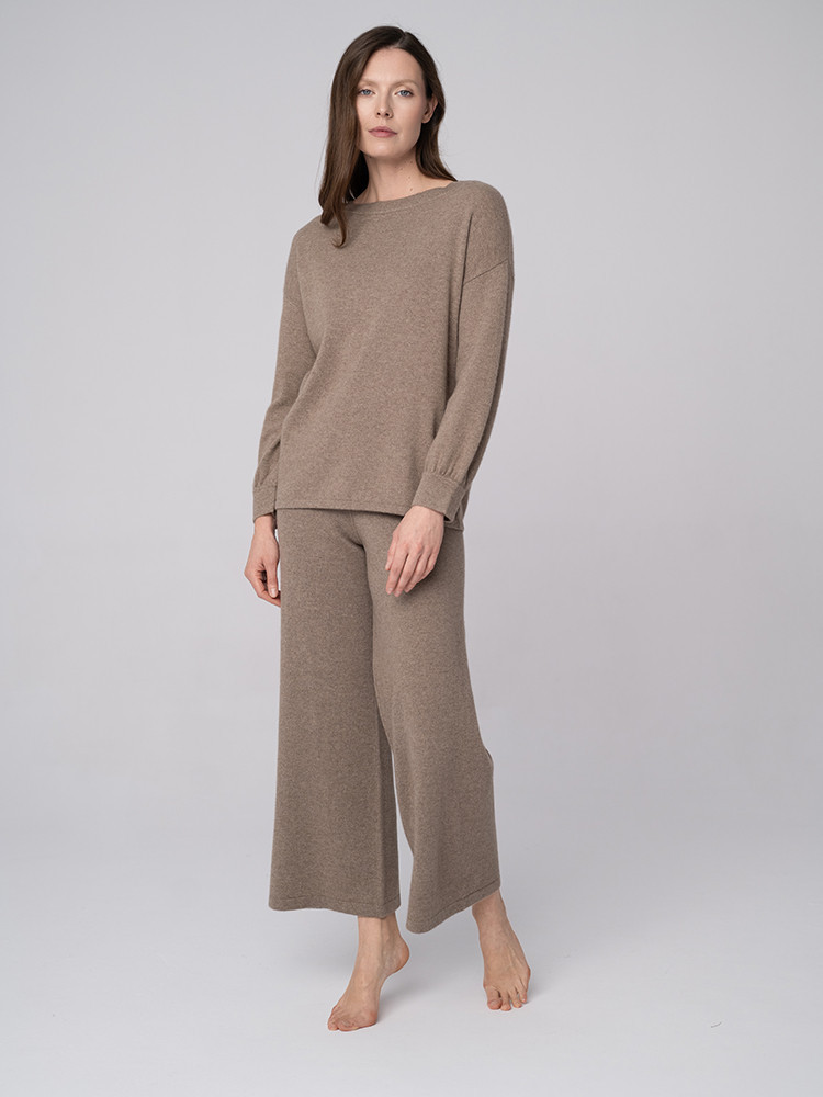 Dzianinowy komplet kaszmirowy