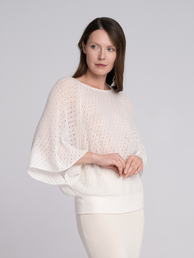 Ażurowa bluzka z kaszmiru 100%