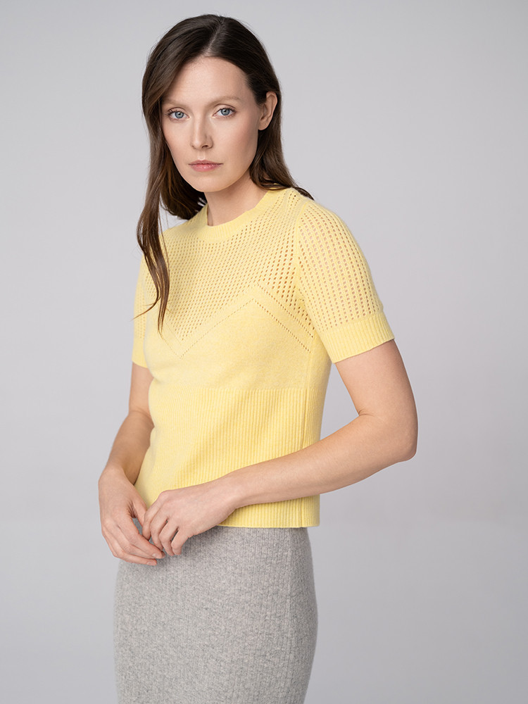 Bluzka kaszmirowa z ażurem