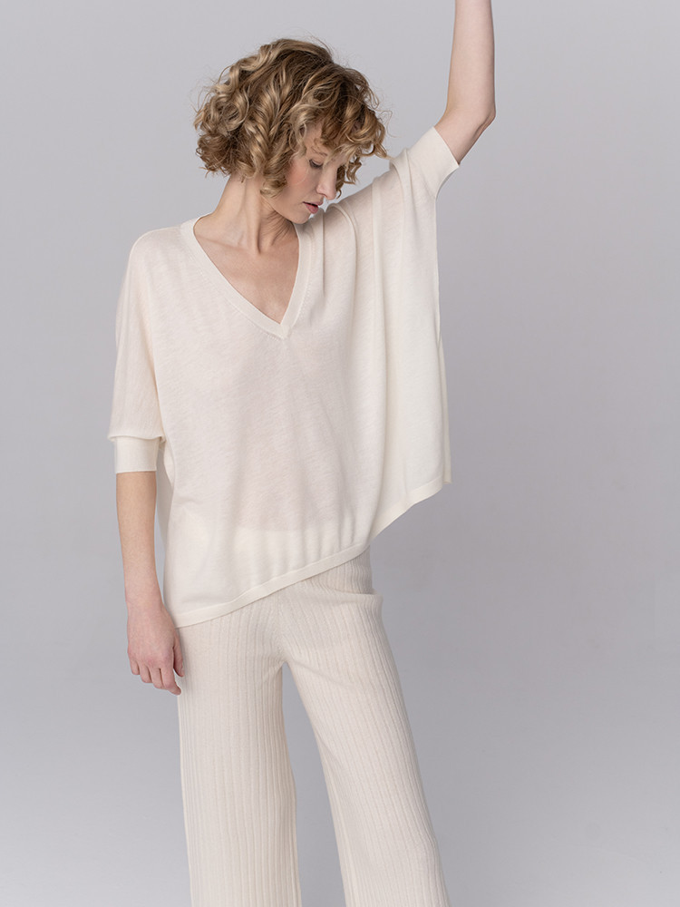 Kaszmirowa bluzka oversize
