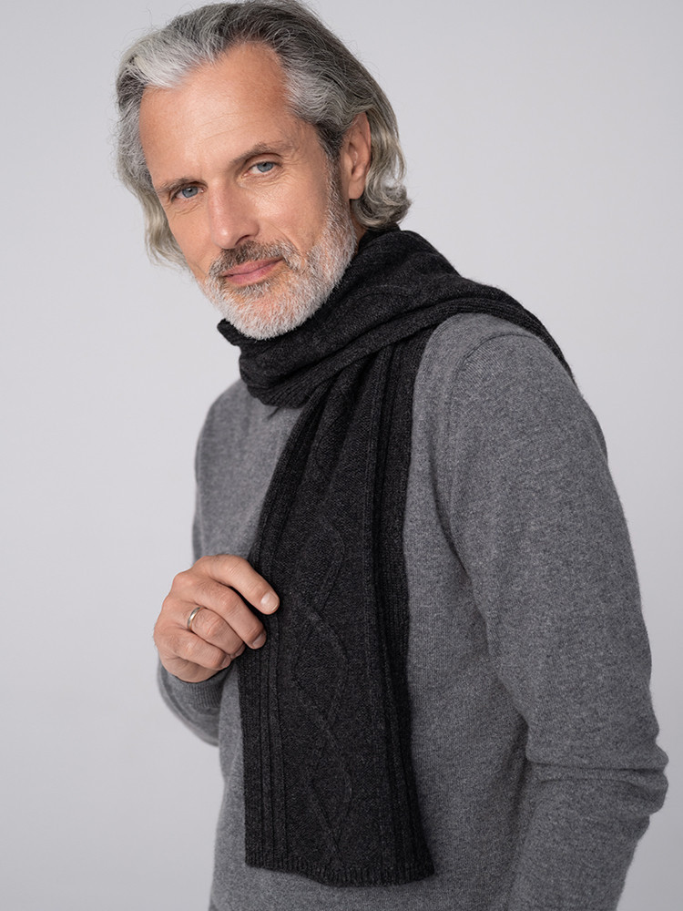 Męski szalik kaszmirowy
