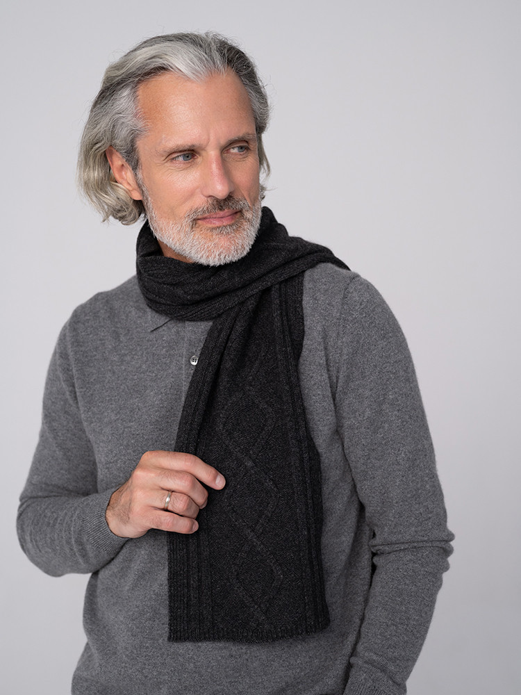 Męski szalik kaszmirowy